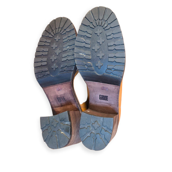 Frye Karen Combat Ankle Boots Caramel Brown Size 9.5 - Picture 7 of 8